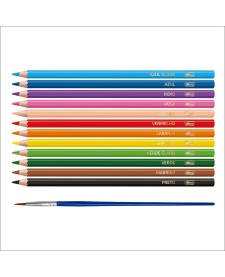 imagem de detalhe produto Lápis de Cor Aquarelável 12 Cores Sextavado