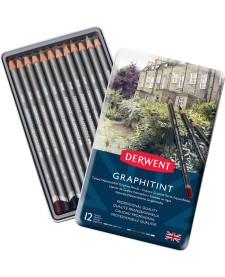 imagem principal do produto Lápis de Cor Aquarelável Graphitint 12 Cores Estojo Lata