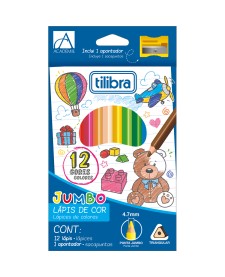 imagem principal do produto Lápis de Cor Jumbo 12 Cores Triangular Académie