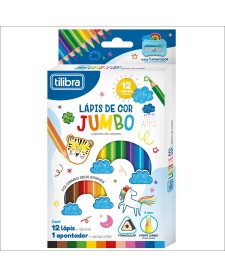 imagem principal do produto Lápis de Cor Jumbo 12 Cores Triangular