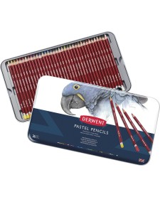 imagem principal do produto Lápis de Cor Pastel 36 Cores Estojo Lata Derwent