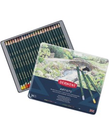 imagem principal do produto Lápis de Cor Permanente Artists 24 Cores Estojo Lata