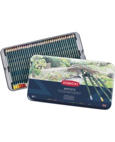 imagem principal do produto Lápis de Cor Permanente Artists 36 Cores Estojo Lata Derwent