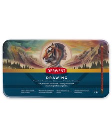 imagem de detalhe produto Lápis de Cor Permanente Drawing 72 Cores Estojo Lata