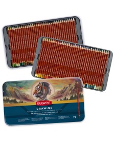 imagem principal do produto Lápis de Cor Permanente Drawing 72 Cores Estojo Lata
