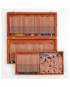 imagem de detalhe produto Lápis de Cor Permanente Lightfast 100 Cores Estojo Madeira