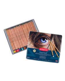 imagem de detalhe produto Lápis de Cor Permanente Lightfast 24 Cores Estojo Lata