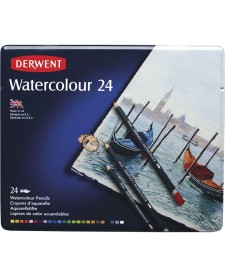 imagem de detalhe produto Lápis de Cor Watercolour 24 Cores Estojo Lata