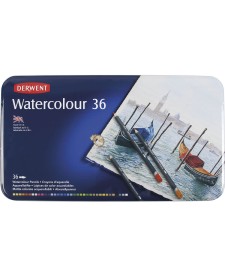 imagem de detalhe produto Lápis de Cor Watercolour 36 Cores Estojo Lata