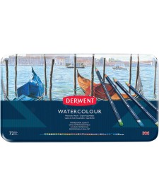 imagem de detalhe produto Lápis de Cor Watercolour 72 Cores Estojo Lata