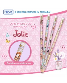 imagem de detalhe produto Lápis Preto Redondo com Borracha N.2 Jolie