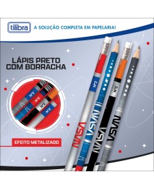 imagem de detalhe produto Lápis Preto Redondo com Borracha N.2 Nasa