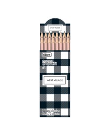 imagem de detalhe produto Lápis Preto Sextavado com Borracha N.2 West Village Rose (Caixa com 72 unidades)