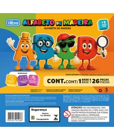 imagem de detalhe produto Letras de Encaixe de Madeira 27 Peças
