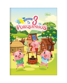 imagem principal do produto Livro de História 1/4 Os 3 Porquinhos 8 Folhas