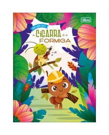 imagem principal do produto Livro de História Era Uma Vez A Cigarra e a Formiga 8 Folhas