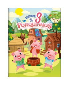 imagem principal do produto Livro de História Era Uma Vez Os 3 Porquinhos 8 Folhas