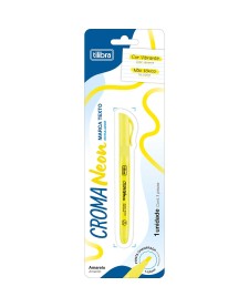 imagem principal do produto Marca Texto Croma Amarelo Neon - Blister com 1 unidade