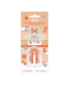 imagem de detalhe produto Marcador de Página Magnético Flowers com 2 Unidades