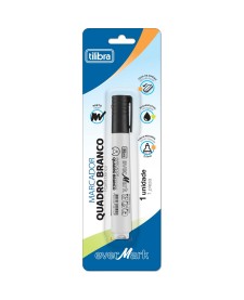 imagem de detalhe produto Marcador para Quadro Branco Recarregável EverMark Preto - Blister com 1 unidade