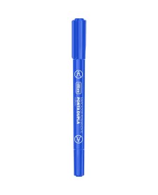 imagem principal do produto Marcador Permanente Ponta Dupla EverMark Azul