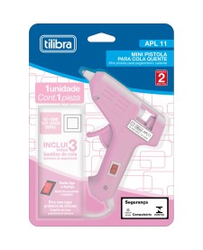 imagem principal do produto Mini Pistola para Cola Quente APL11 Rosa