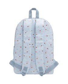 imagem de detalhe produto Mochila de Costas Académie Coração Metalizado Azul com detalhes Rosé