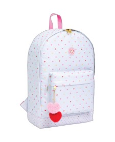 imagem principal do produto Mochila de Costas Académie Coração Metalizado Azul