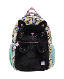 imagem de detalhe produto Mochila de Costas Teen Purrfect Cats Preta
