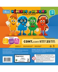 imagem de detalhe produto Números de Encaixe de Madeira 26 Peças