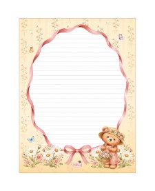 imagem de detalhe produto Papel de Carta com Envelopes Love Bears