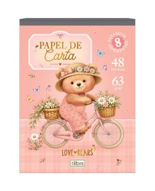 imagem principal do produto Papel de Carta com Envelopes Love Bears