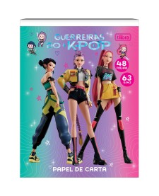 imagem principal do produto Papel de Carta Guerreiras do KPop 48 Folhas