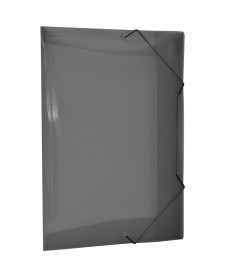 imagem principal do produto Pasta Aba Elástico Polipropileno 0,35 Ofício Fumê