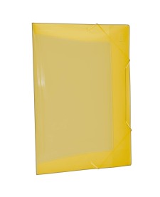 imagem principal do produto Pasta Aba Elástico Polipropileno 0,35mm Ofício Amarela