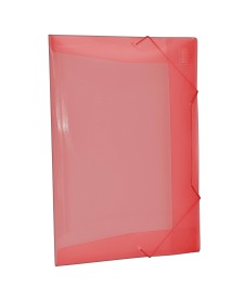 imagem principal do produto Pasta Aba Elástico Polipropileno 0,35mm Ofício Vermelha