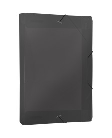 imagem principal do produto Pasta Aba Elástico Polipropileno 0,60mm Ofício Lombo 40mm Fumê