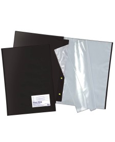 imagem de detalhe produto Pasta Catálogo PVC 0,15mm Ofício 50 Envelopes Preta