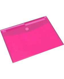 imagem de detalhe produto Pasta Envelope com Velcro Polipropileno A4 316x240mm Color Rosa