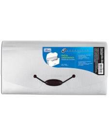 imagem principal do produto Pasta Sanfonada Polipropileno 0,65mm 12 Divisórias Cheque Organizer Cristal