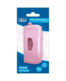 imagem principal do produto Perfurador 2 Furos 10 Folhas P210 Rosa Claro