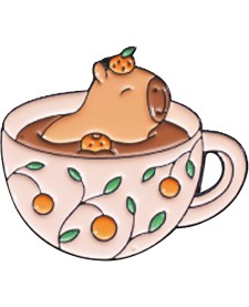 imagem de detalhe produto Pin de Metal TiliPins Capyccino