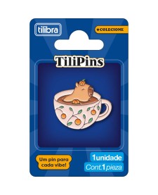 imagem principal do produto Pin de Metal TiliPins Capyccino