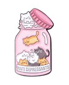 imagem de detalhe produto Pin de Metal TiliPins Pote de Gatos