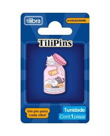 imagem principal do produto Pin de Metal TiliPins Pote de Gatos