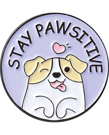 imagem de detalhe produto Pin de Metal TiliPins Stay Pawsitive