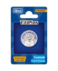 imagem principal do produto Pin de Metal TiliPins Stay Pawsitive