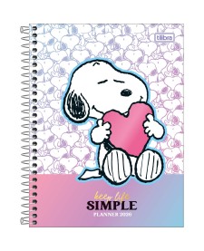 imagem principal do produto Planner Espiral 17,7 x 24 cm Snoopy 2026