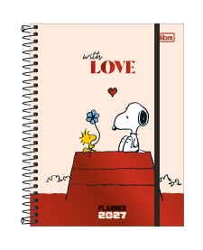 imagem principal do produto Planner Espiral 17,7 x 24 cm Snoopy 2027