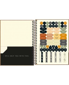 imagem de detalhe produto Planner Espiral Kraftwork 17,7 x 24 cm 2026